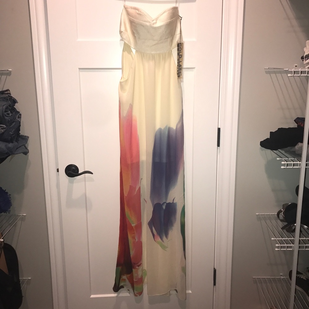 NWT Ivory Watercolor Maxi